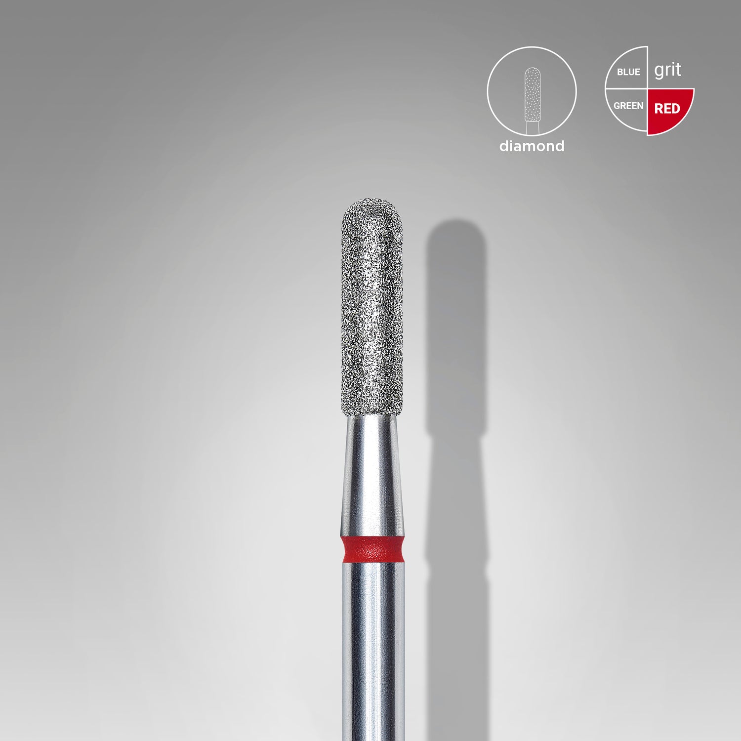 STALEKS Diamant-Fräser Abgerundeter Zylinder Rot 2,3 mm (FA30R023/8)